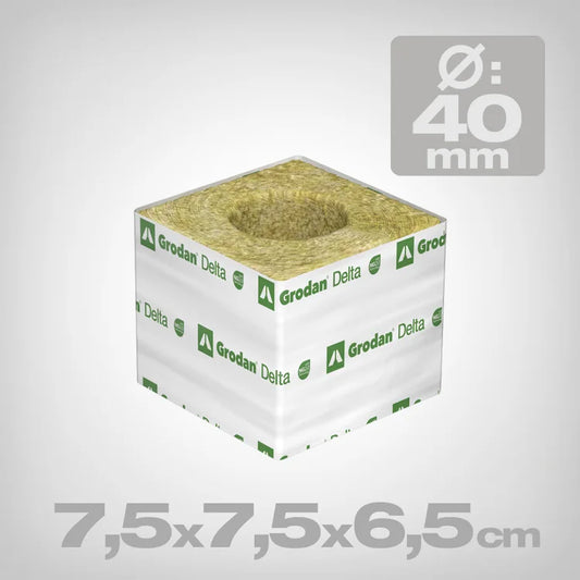 Grodan Delta Kulturblock, 7,5x7,5x6,5cm, ø 40mm