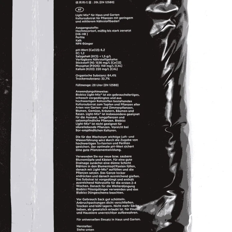 BioBizz Light-Mix, mit Perlite, 20 Liter